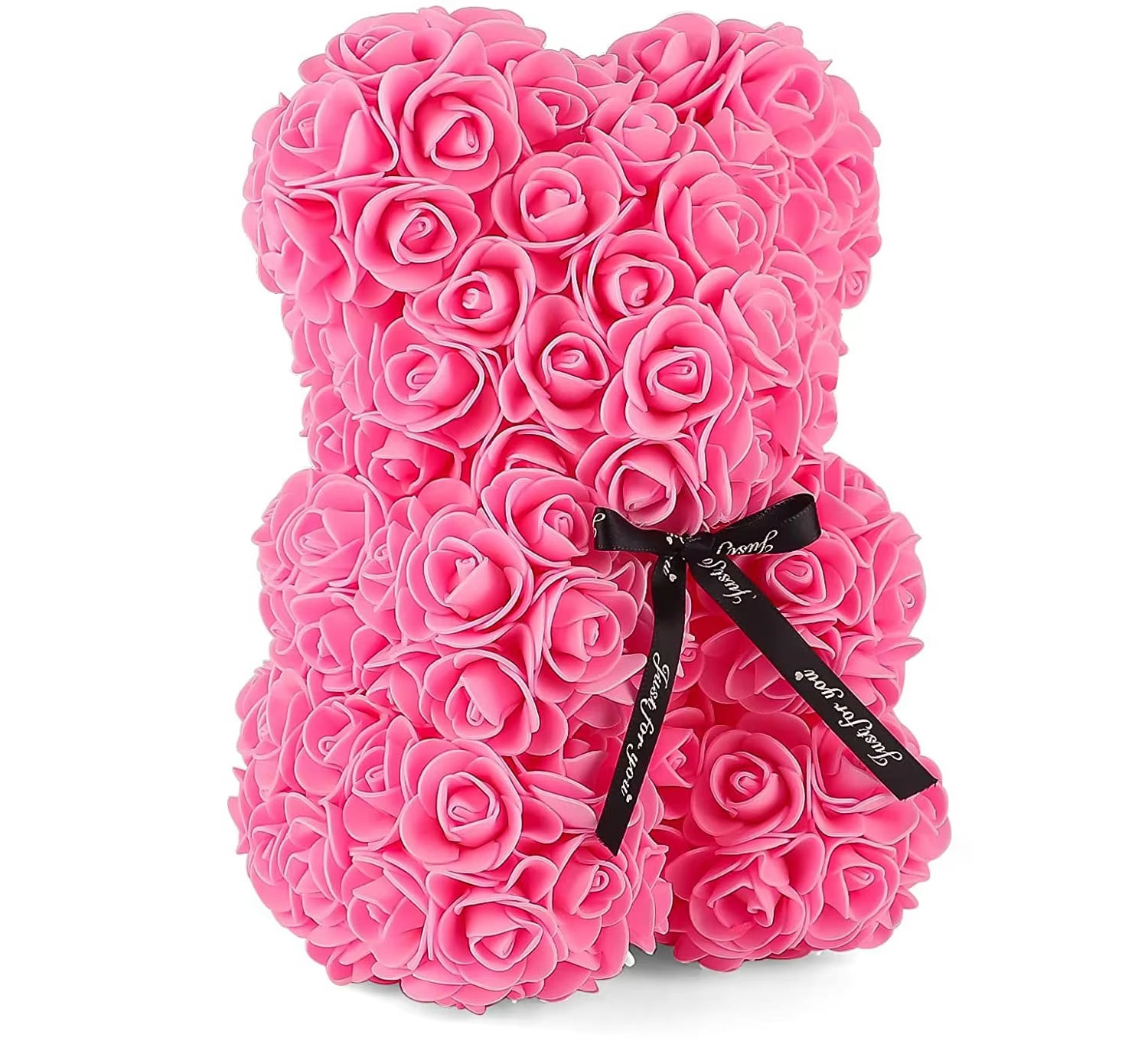 25Cm Teddy Red Rose Bear Valentines Day Gift Artificial Flowers Anniversary Wedding Women'S Mother'S Day Gifts Home Decorations