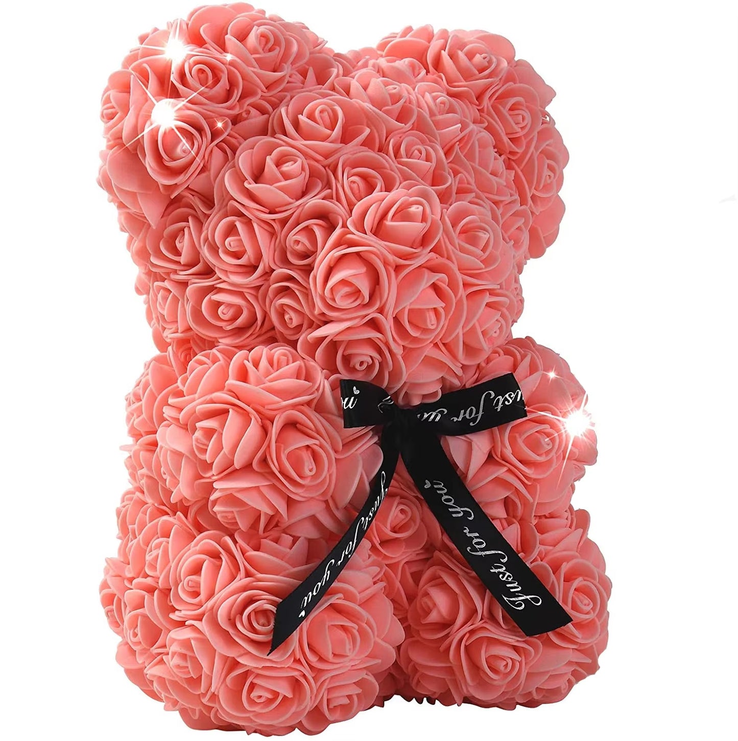 25Cm Teddy Red Rose Bear Valentines Day Gift Artificial Flowers Anniversary Wedding Women'S Mother'S Day Gifts Home Decorations